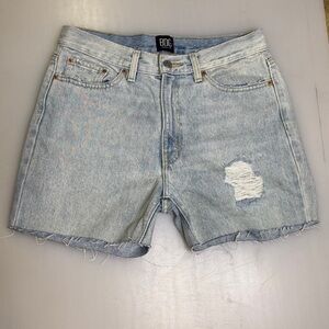 Sz 28 BDG Faded Blue Ripped Denim Shorts